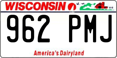 WI license plate 962PMJ