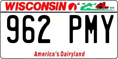 WI license plate 962PMY
