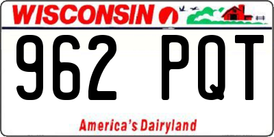 WI license plate 962PQT
