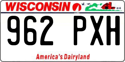 WI license plate 962PXH