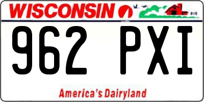 WI license plate 962PXI