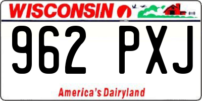 WI license plate 962PXJ