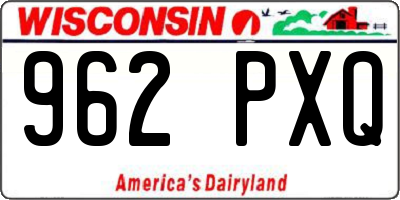 WI license plate 962PXQ