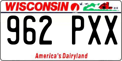 WI license plate 962PXX