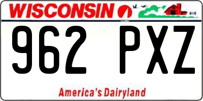 WI license plate 962PXZ
