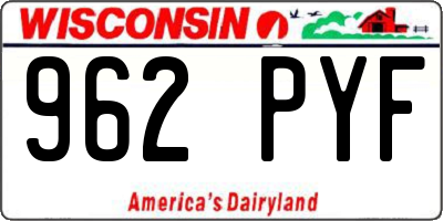 WI license plate 962PYF