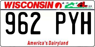 WI license plate 962PYH
