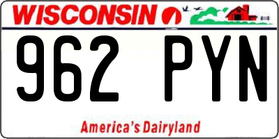 WI license plate 962PYN