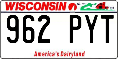 WI license plate 962PYT