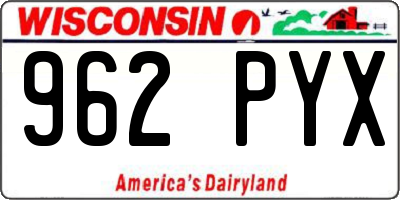 WI license plate 962PYX