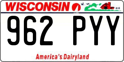 WI license plate 962PYY