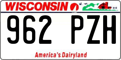 WI license plate 962PZH