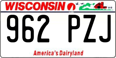 WI license plate 962PZJ