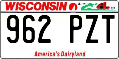 WI license plate 962PZT
