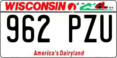 WI license plate 962PZU