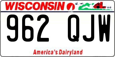 WI license plate 962QJW
