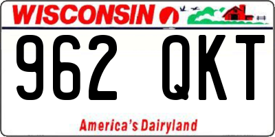 WI license plate 962QKT