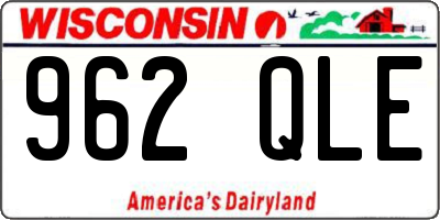 WI license plate 962QLE