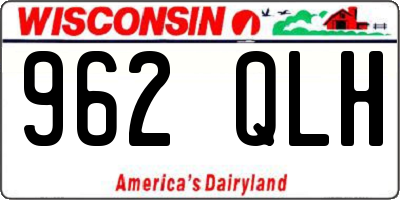 WI license plate 962QLH