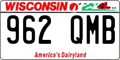 WI license plate 962QMB