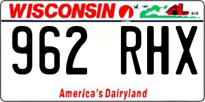 WI license plate 962RHX