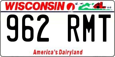 WI license plate 962RMT
