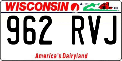 WI license plate 962RVJ