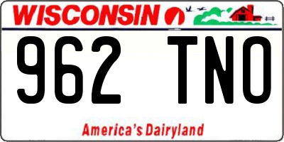 WI license plate 962TNO
