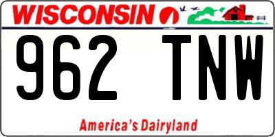 WI license plate 962TNW