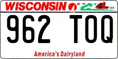 WI license plate 962TOQ