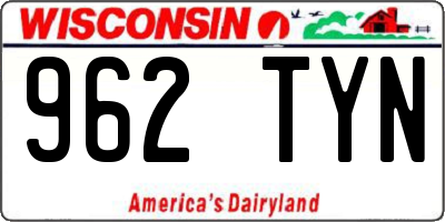 WI license plate 962TYN
