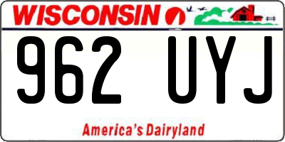 WI license plate 962UYJ