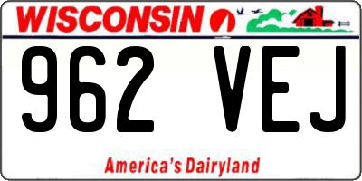 WI license plate 962VEJ