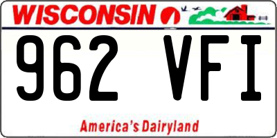 WI license plate 962VFI