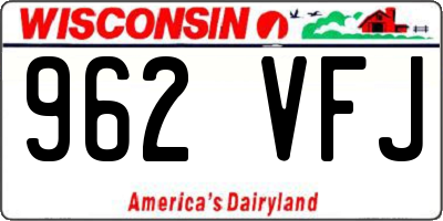 WI license plate 962VFJ