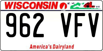 WI license plate 962VFV