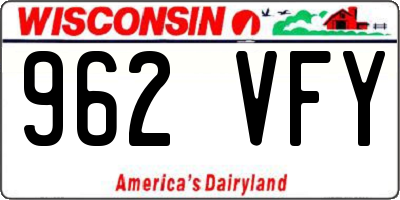 WI license plate 962VFY