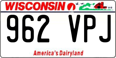 WI license plate 962VPJ