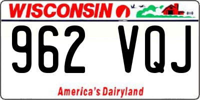 WI license plate 962VQJ