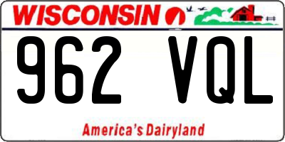 WI license plate 962VQL