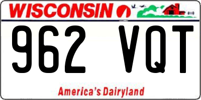 WI license plate 962VQT