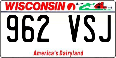 WI license plate 962VSJ