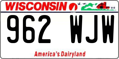 WI license plate 962WJW