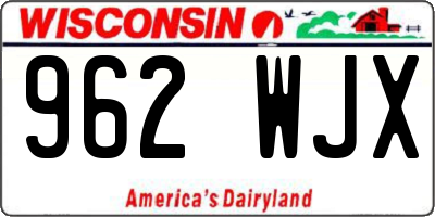 WI license plate 962WJX