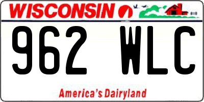 WI license plate 962WLC