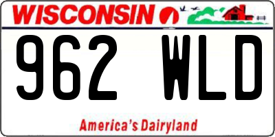 WI license plate 962WLD