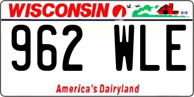 WI license plate 962WLE