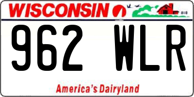 WI license plate 962WLR