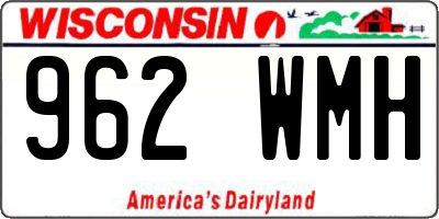 WI license plate 962WMH