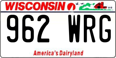 WI license plate 962WRG